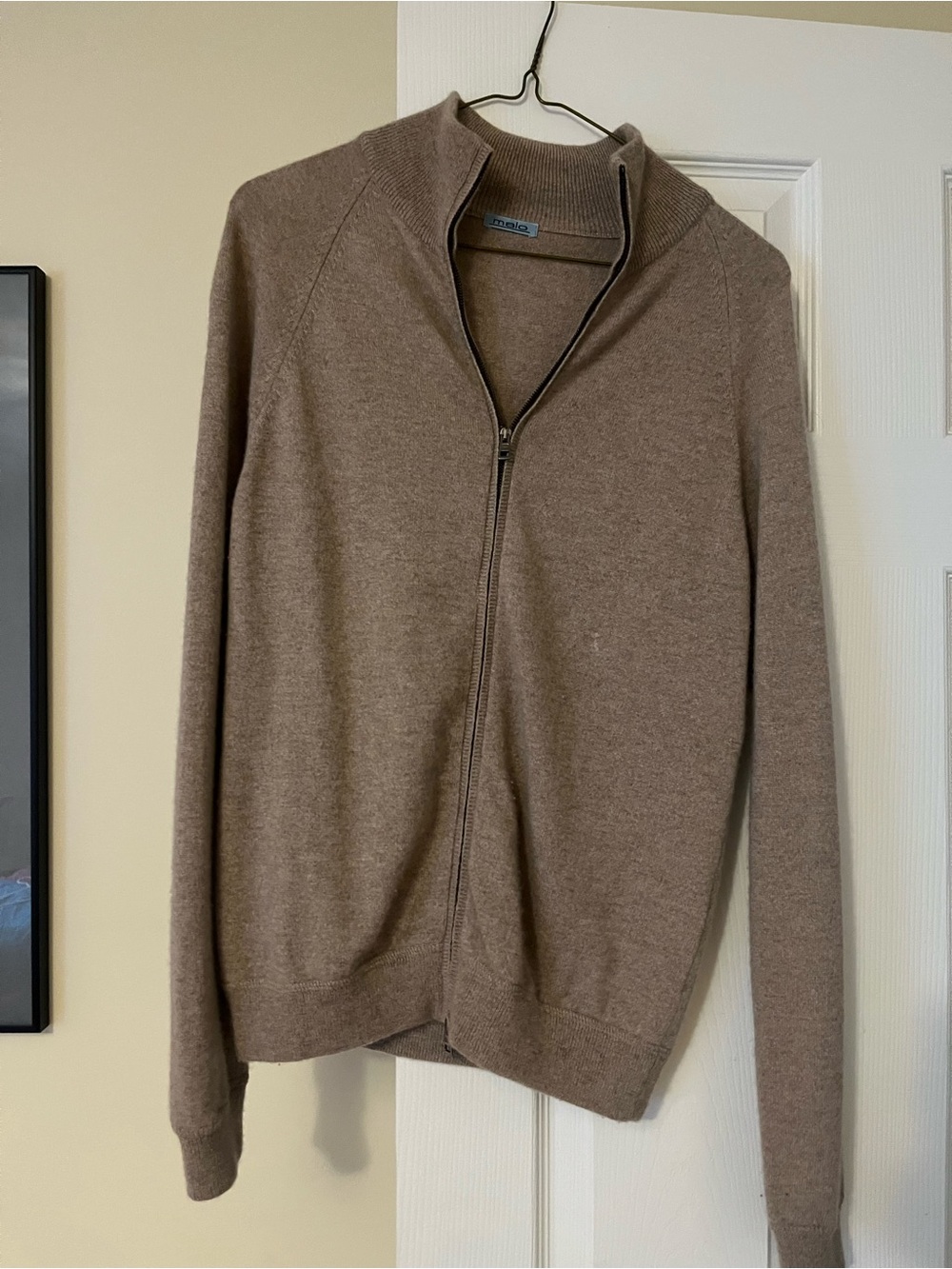 Malo Brown Full-Zip Women's Cashmere Cardigan